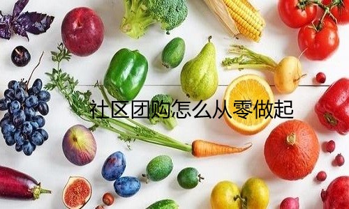 社区团购怎么从零做起